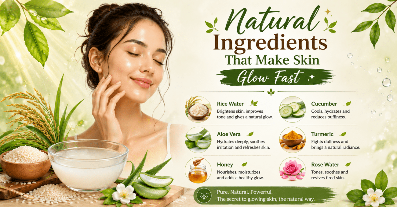 Natural Ingredients That Make Skin Glow Fast
